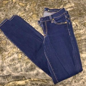 7 For All Mankind Dark Wash Skinny Jeans